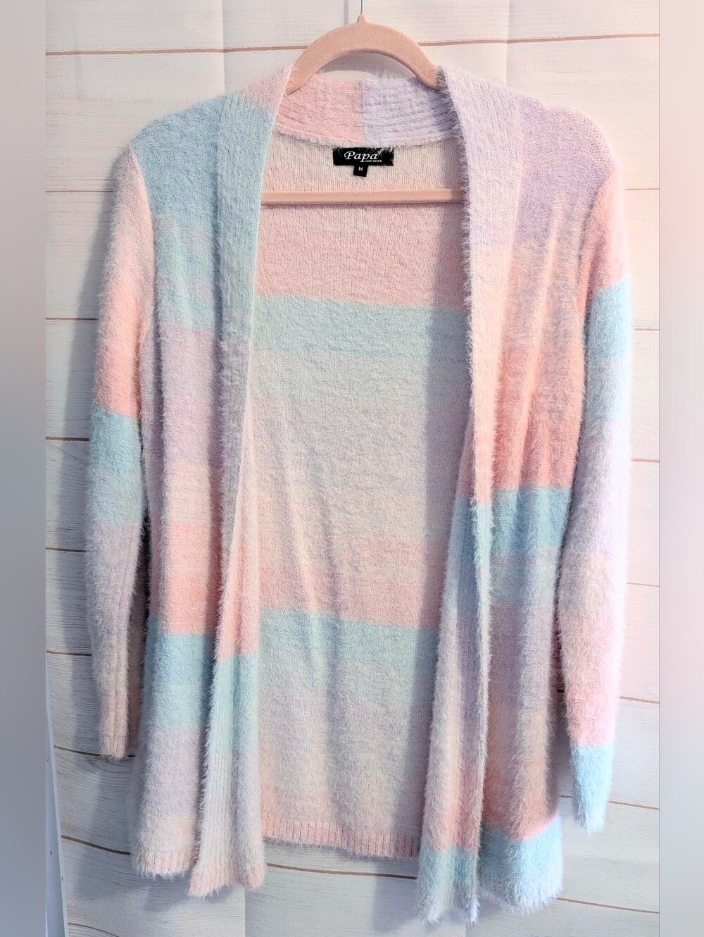Nwot Papa Vancouver Soft Pastel Pink 🩷 / Blue 💙 Super Duper Soft Sweater M